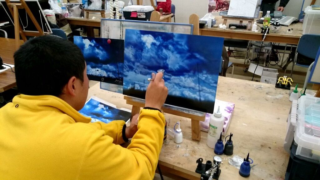 エアブラシ教室にペイペイ使えます♪(σ≧▽≦)σ
