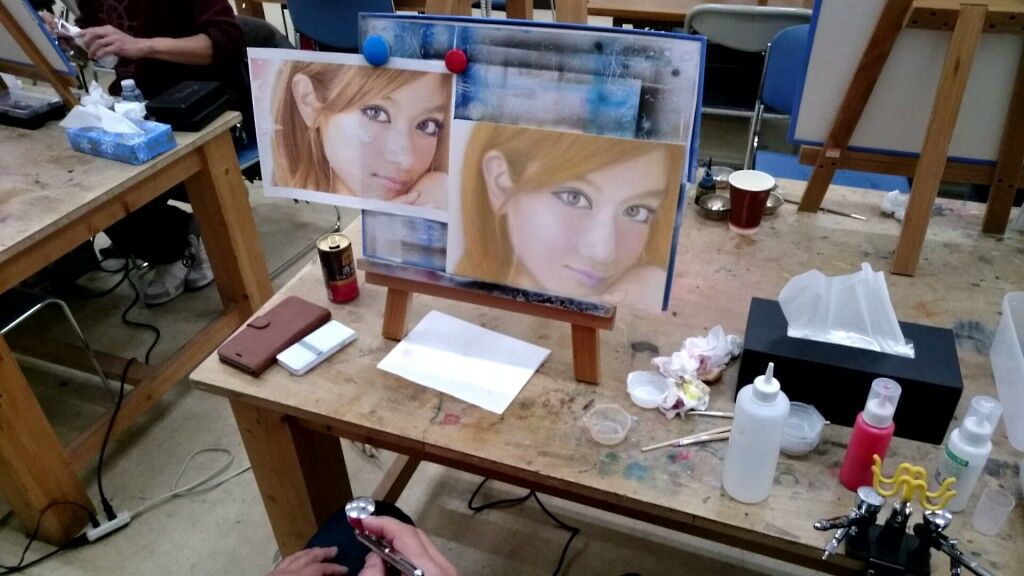 エアブラシ教室にペイペイ使えます♪(σ≧▽≦)σ