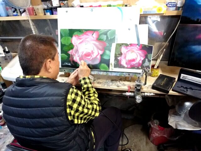 エアブラシ教室にペイペイ使えます♪(σ≧▽≦)σ