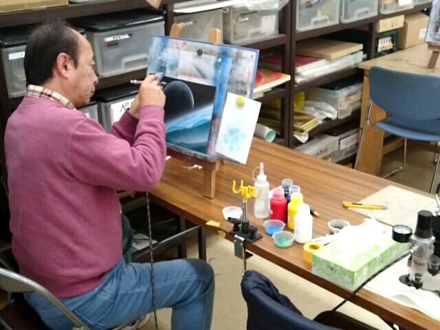 エアブラシ教室にペイペイ使えます♪(σ≧▽≦)σ