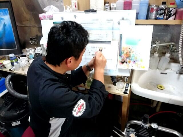 エアブラシ教室にペイペイ使えます♪(σ≧▽≦)σ