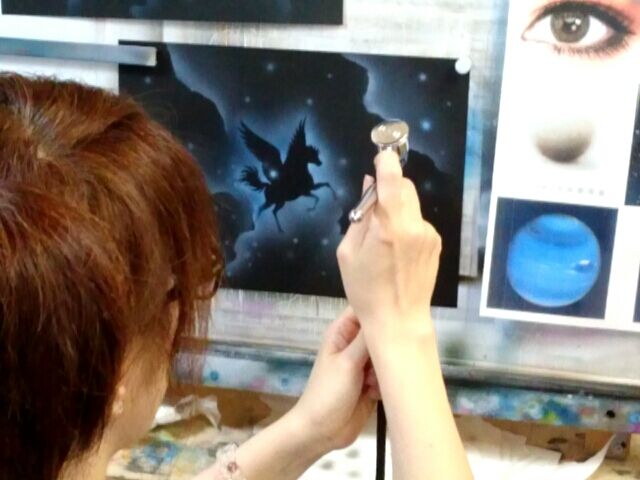 エアブラシ教室にペイペイ使えます♪(σ≧▽≦)σ
