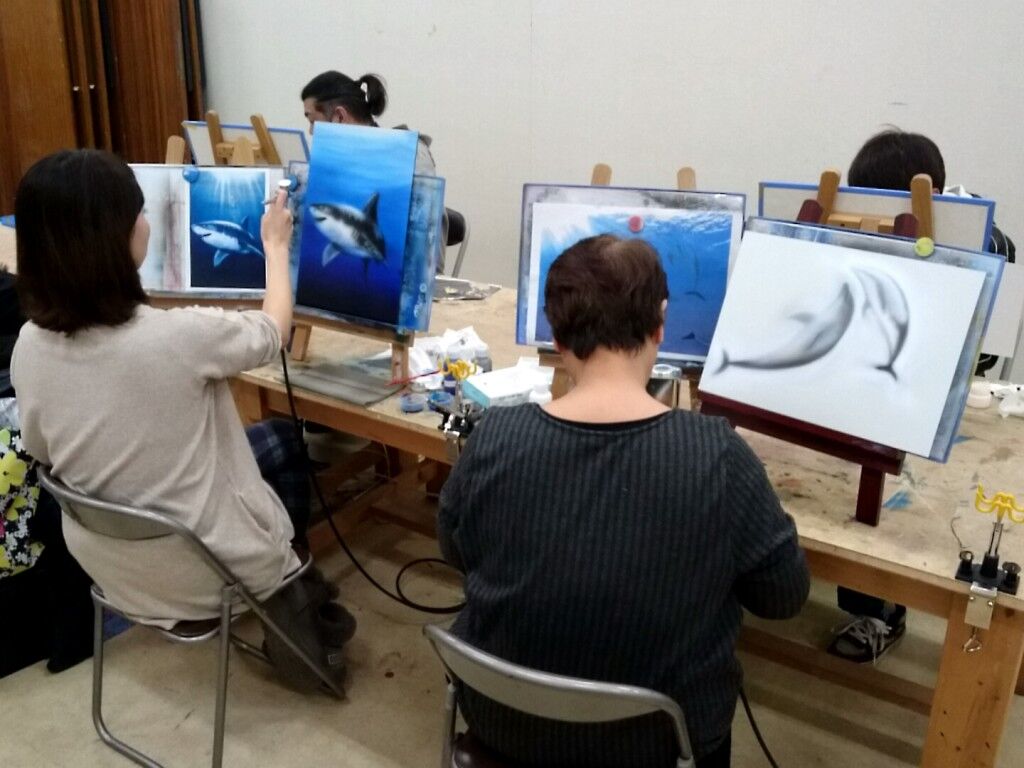 エアブラシ教室にペイペイ使えます♪(σ≧▽≦)σ