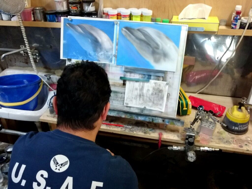 エアブラシ教室にペイペイ使えます♪(σ≧▽≦)σ