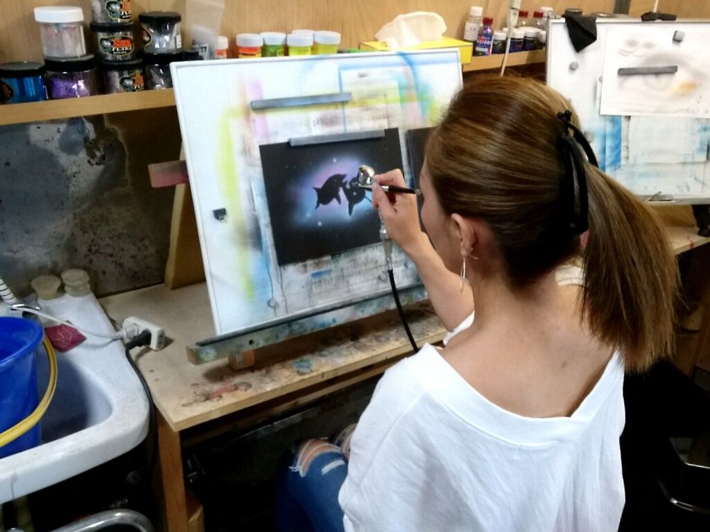 エアブラシ教室にペイペイ使えます♪(σ≧▽≦)σ