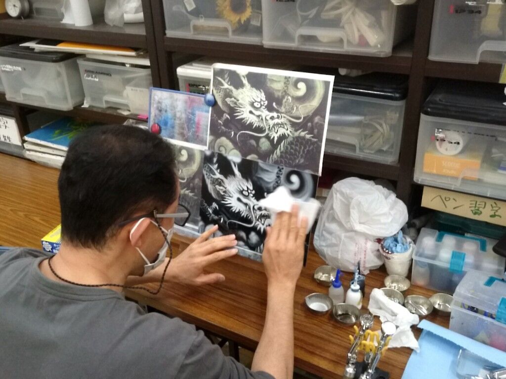 エアブラシ教室にペイペイ使えます♪(σ≧▽≦)σ