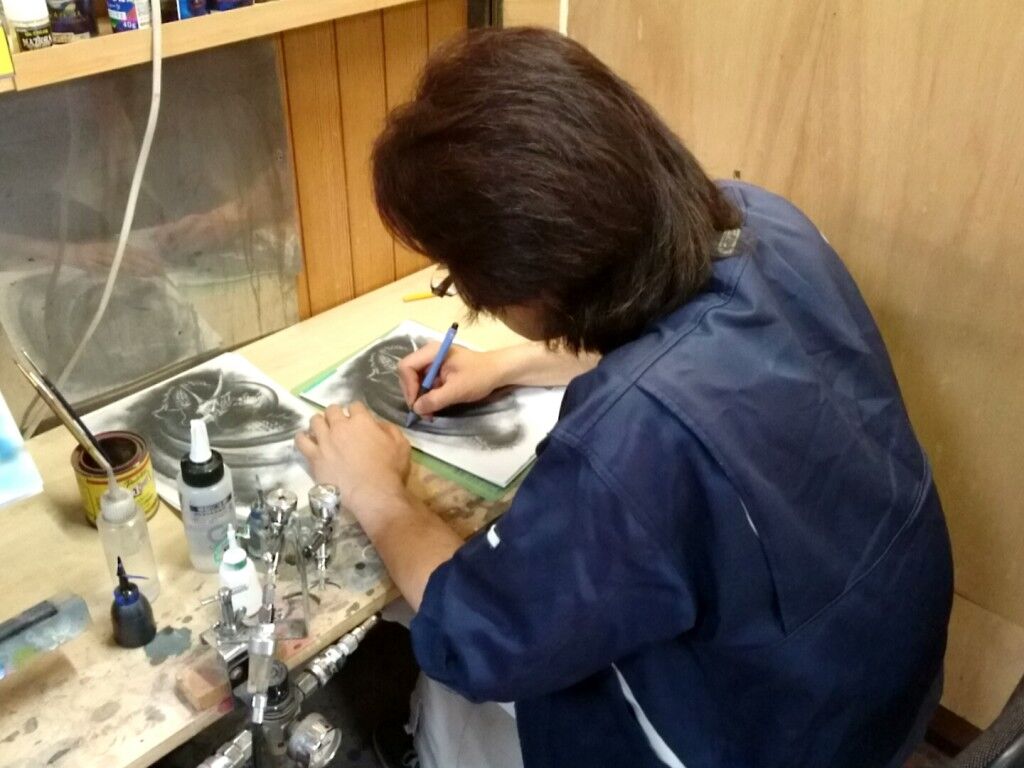 エアブラシ教室にペイペイ使えます♪(σ≧▽≦)σ