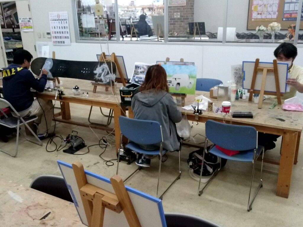 エアブラシ教室にペイペイ使えます♪(σ≧▽≦)σ
