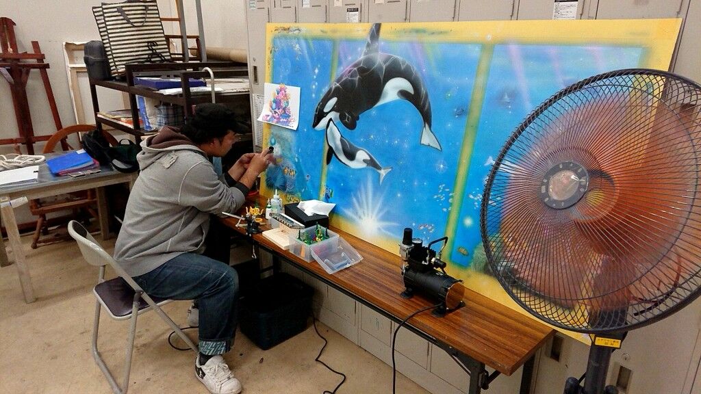 エアブラシ教室にペイペイ使えます♪(σ≧▽≦)σ